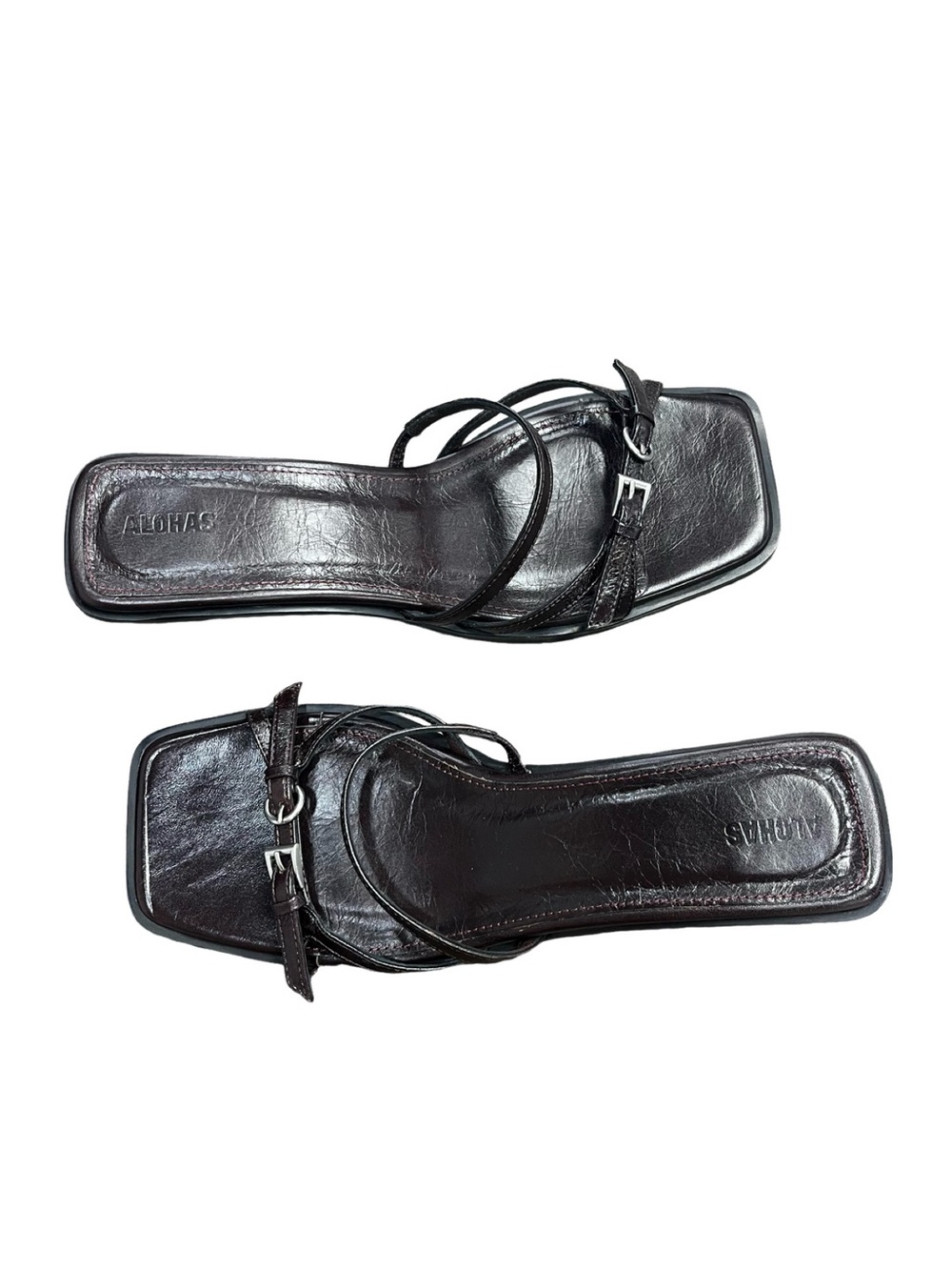 Alohas Liko Rift Dark Brown Leather Sandals - Picture 5 of 6